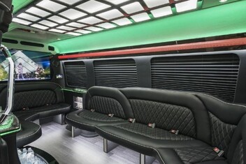 Fort Worth Sprinter Party Bus Interior