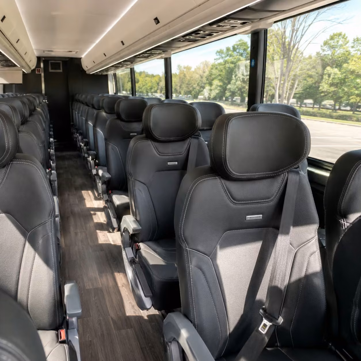 fort worth charter bus interior